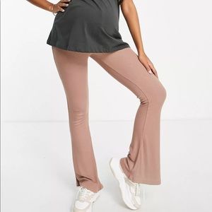 Maternity ribbed flares
